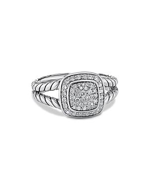 David Yurman Sterling Silver Petite Albion Diamond Pave Ring