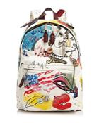 Marc Jacobs Collage Print Canvas Backpack