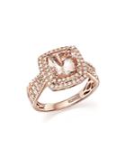 Morganite Statement Ring With Diamonds In 14k Rose Gold - 100% Exclusive