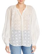Joie Janah Eyelet Lace Top