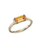 Bloomingdale's Citrine & Diamond Accent Stacking Ring In 14k Yellow Gold - 100% Exclusive