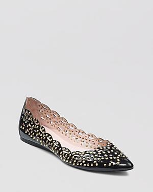 Vince Camuto Pointed Toe Ballet Flats - Tamma Studded
