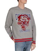 The Kooples California Panther Flocked Cotton Sweatshirt