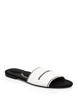 Alexander Wang Women's Kyra Logo Stretch Slide Sandals