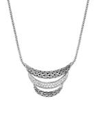 John Hardy Sterling Silver Classic Chain Pave Diamond Small Arch Necklace, 16