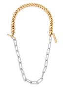 Allsaints Asymmetrical Collar Necklace In Two Tone, 19