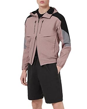 Emporio Armani Textured Color Blocked Hooded Jacket