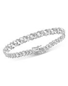 Bloomingdale's Men's Diamond Link Bracelet In 14k White Gold, 0.60 Ct. T.w. - 100% Exclusive