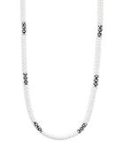 Lagos Sterling Silver White Ceramic Bead Collar Necklace, 16