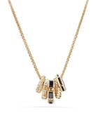 David Yurman Stax Color Pendant Necklace With Black Spinel, Black Enamel & Diamonds In 18k Gold