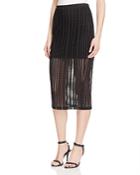 T By Alexander Wang Jacquard Jersey Fitted Skirt