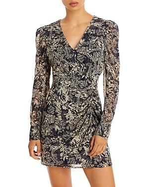 Aqua Floral V Neck Mini Dress - 100% Exclusive