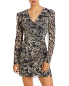 Aqua Floral V Neck Mini Dress - 100% Exclusive