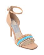 Dolce Vita Women's Hyper Suede & Embellished Raffia High Heel Sandals