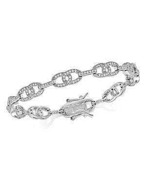 Bloomingdale's Diamond Pave Link Bracelet In 14k White Gold, 1.35 Ct. T.w. - 100% Exclusive