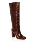 Loeffler Randall Women's Goldy Croc-embossed Tall Boots