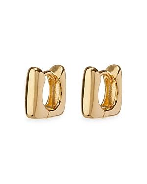 Luv Aj Mini Art Deco Square Huggie Hoop Earrings