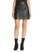 Blanknyc Hook-and-eye Faux Leather Skirt