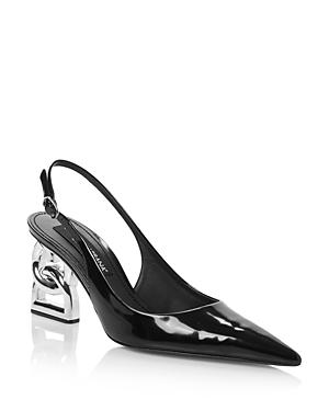 Dolce & Gabbana Women's Logo Heel Slingback Pumps