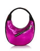 Bruceglen Egg Mini Metallic Leather Shoulder Bag