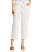Eileen Fisher Cropped Wide-leg Jeans In Undyed Natural