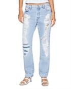 Frame Le Slouch Distressed Straight Leg Jeans In Drenched