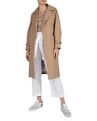 Gerard Darel Belted Snap-front Trench Coat