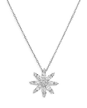 Bloomingdale's Diamond Flower Pendant Necklace In 14k White Gold, 1.15 Ct. T.w. - 100% Exclusive