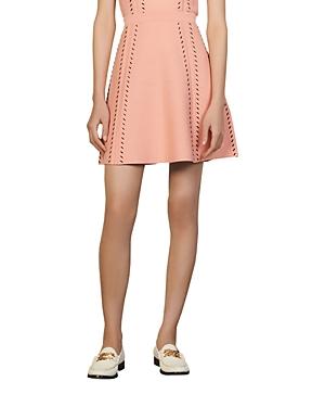 Sandro Eglantine Knit A-line Skirt