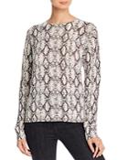 Minnie Rose Snakeskin-print Cashmere Sweater