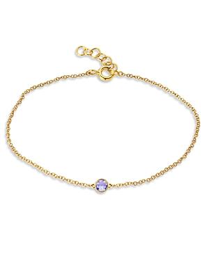 Zoe Lev 14k Yellow Gold Alexandrite June Birthstone Bracelet