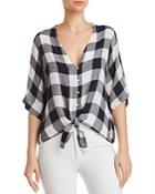 Rails Thea Gingham Tie-front Shirt