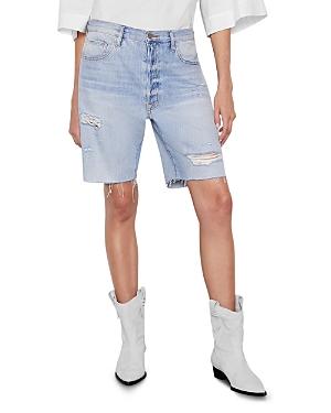 Frame Le Slouch Bermuda Denim Cutoff Shorts In Natoma