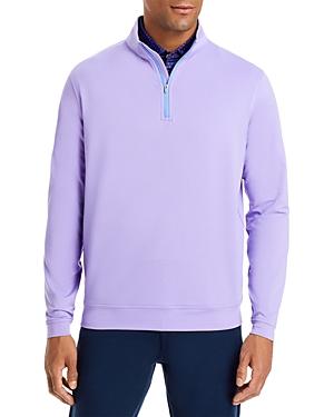 Peter Millar Perth Melange 4-way Stretch Classic Fit Quarter Zip Mock Neck Sweater
