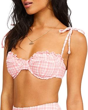 Billabong Pink Tide Ruffled Underwire Bikini Top