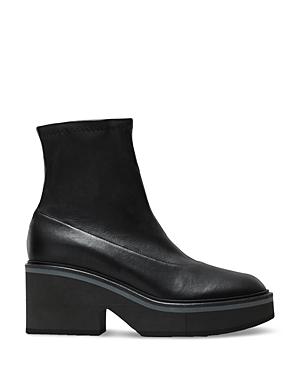 Clergerie Women's Albane Mid Heel Platform Leather Booties