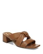 Vince Women's Tucker Square Toe Knotted Leather Block Heel Sandals