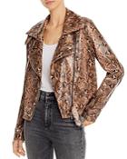 Blanknyc Snake Print Faux Leather Moto Jacket - 100% Exclusive