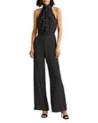 Lauren Ralph Lauren Polka Dot Halter Jumpsuit