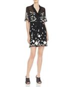 French Connection Midnight Garden Embroidered Dress