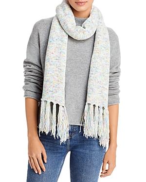 Aqua Flecked Rib Knit Scarf - 100% Exclusive