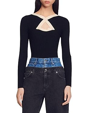 Sandro Malanna Cutout Sweater