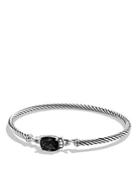 David Yurman Petite Wheaton Bracelet With Black Onyx And Diamonds