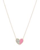 Adina Reyter 14k Yellow Gold Ceramic Diamond Folded Heart Pendant Necklace, 16