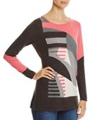 Nic And Zoe Sunbent Color Block Sweater