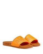 Mcm Women's Embossed Logo Slide Sandals