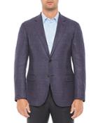 Emporio Armani Regular Fit Solid Light Wool Blend Jacket