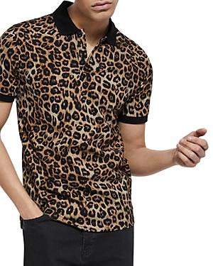 The Kooples Slim-fit Leopard-print Polo