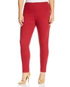 Lysse Plus Toothpick Cropped Legging Jeans In Red Dahlia