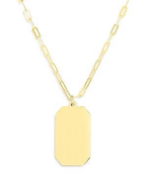Bloomingdale's Made In Italy 14k Yellow Gold Dog Tag Necklace, 18 - 100% Exclusive
